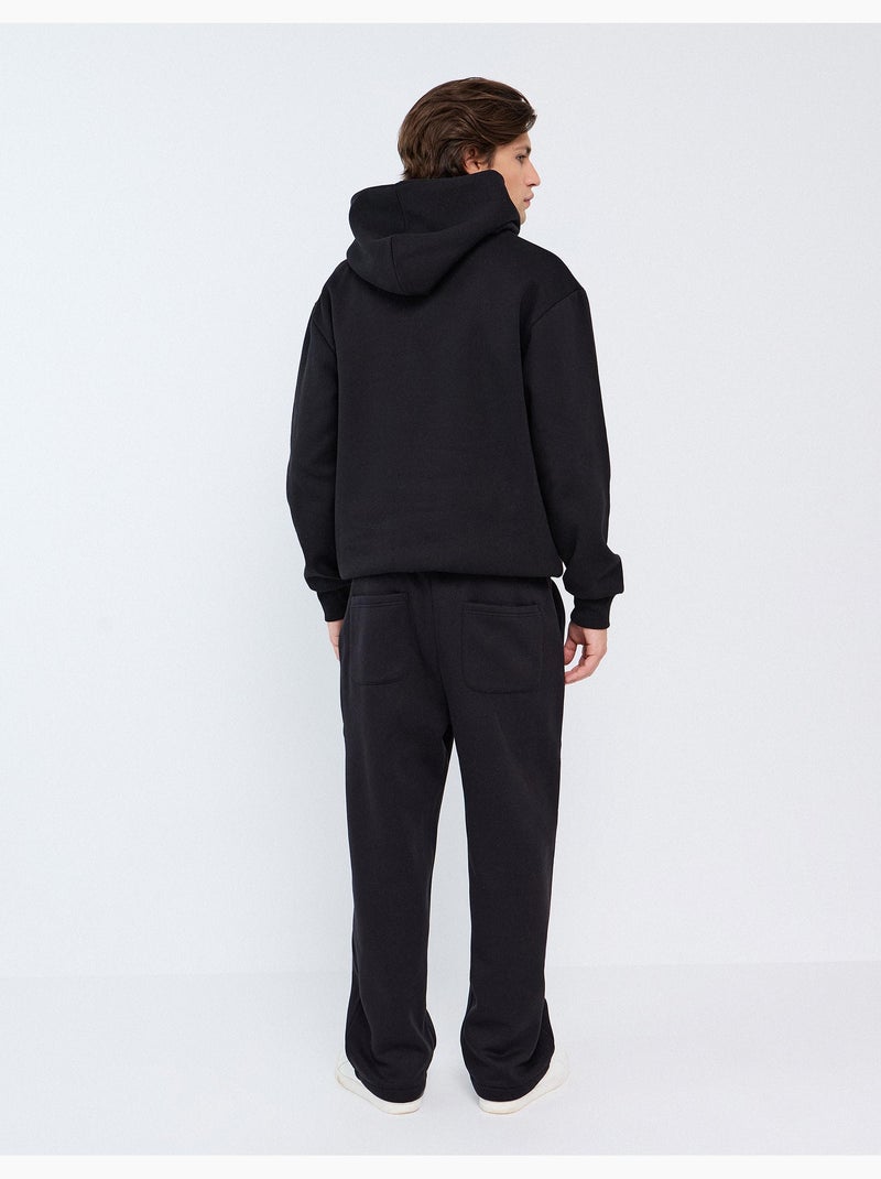 Pantalon jogger en molleton, mo fashion Noir - Kiabi
