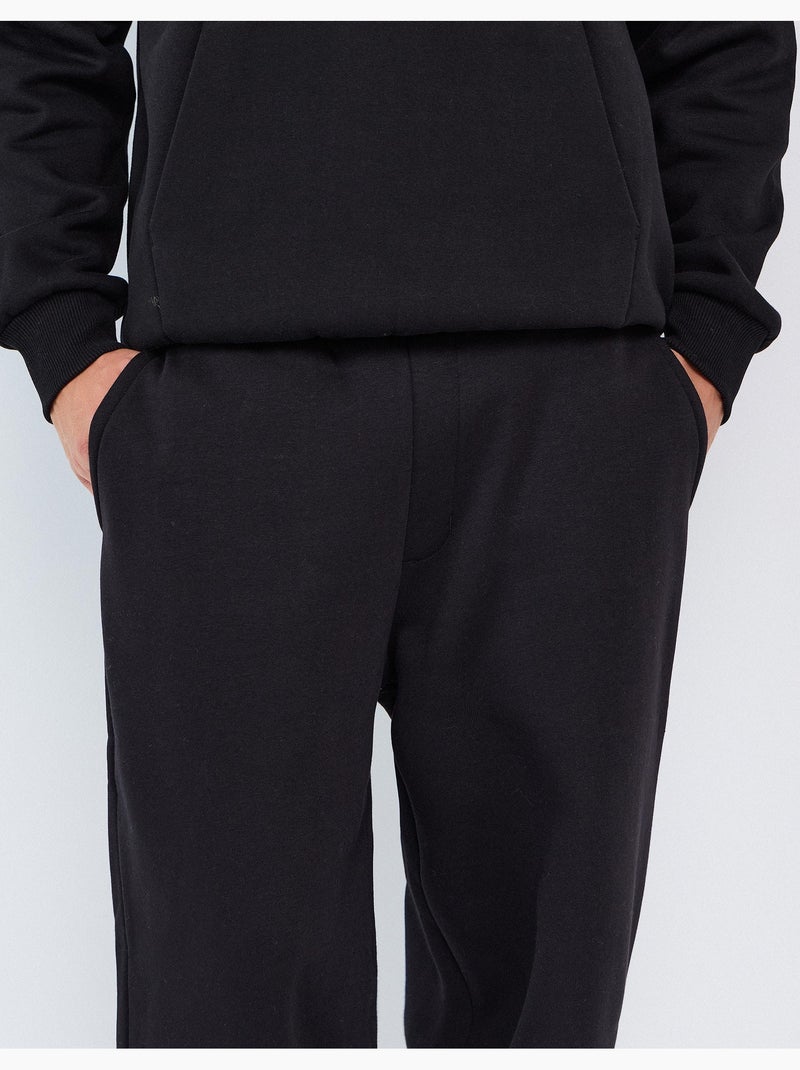 Pantalon jogger en molleton, mo fashion Noir - Kiabi