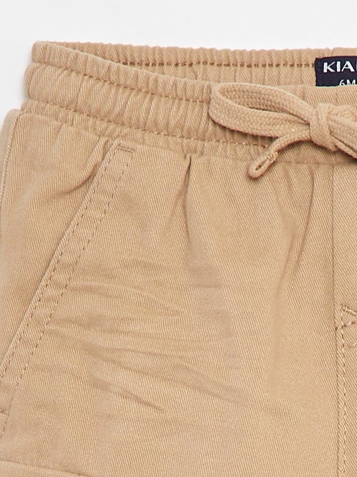 Pantalon jogger en twill avec poches à rabat - Kiabi