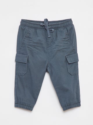 Pantalon jogger en twill avec poches à rabat