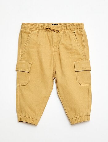 Pantalon jogger en twill avec poches à rabat