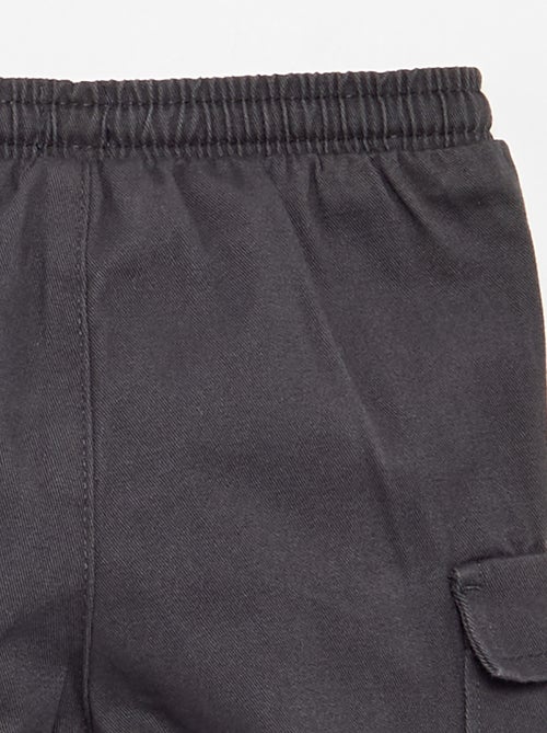 Pantalon jogger en twill avec poches à rabat - Kiabi