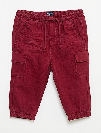 Pantalon jogger en twill avec poches à rabat