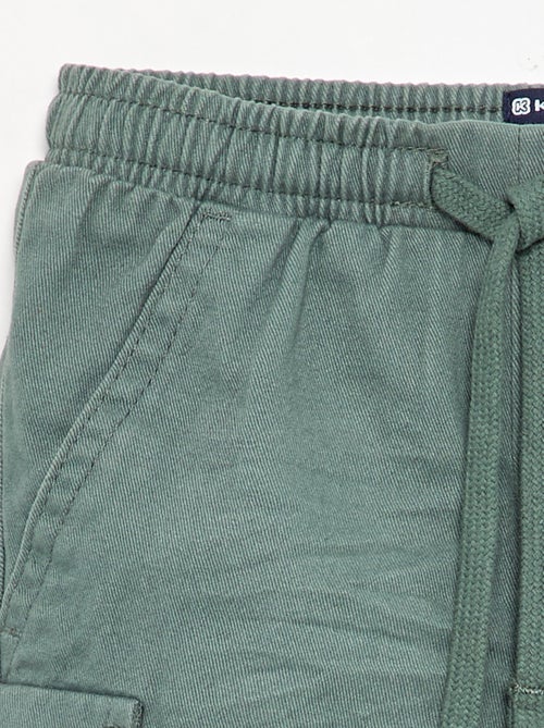 Pantalon jogger en twill avec poches à rabat - Kiabi