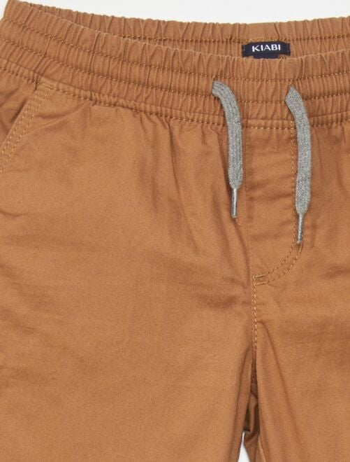 Pantalon regular en twill type jogging - Pêche - Kiabi - 9.00€