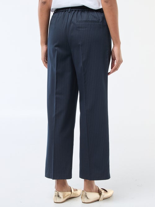 Pantalon jogger femme en chaîne et trame - Kiabi