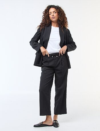 Pantalon jogger femme en chaîne et trame lourd