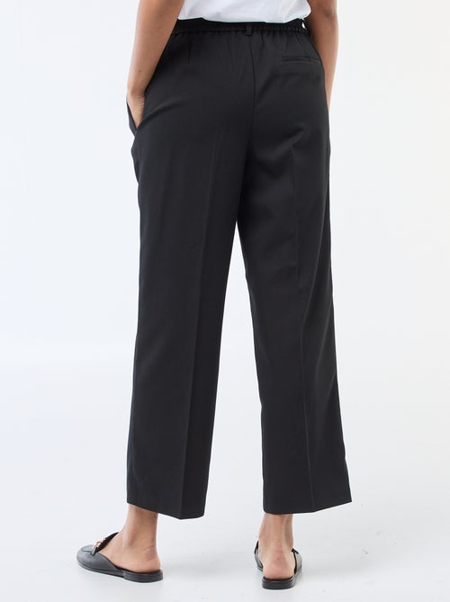Pantalon jogger femme en chaîne et trame lourd - Kiabi