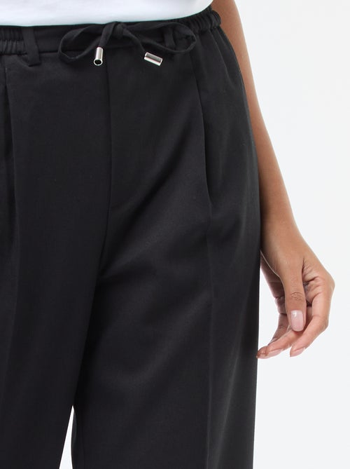 Pantalon jogger femme en chaîne et trame lourd - Kiabi