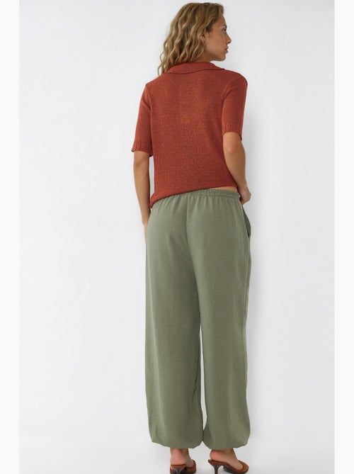 Pantalon jogger femme texturé busem - Kiabi Pantalon jogger femme texturé busem - Kiabi