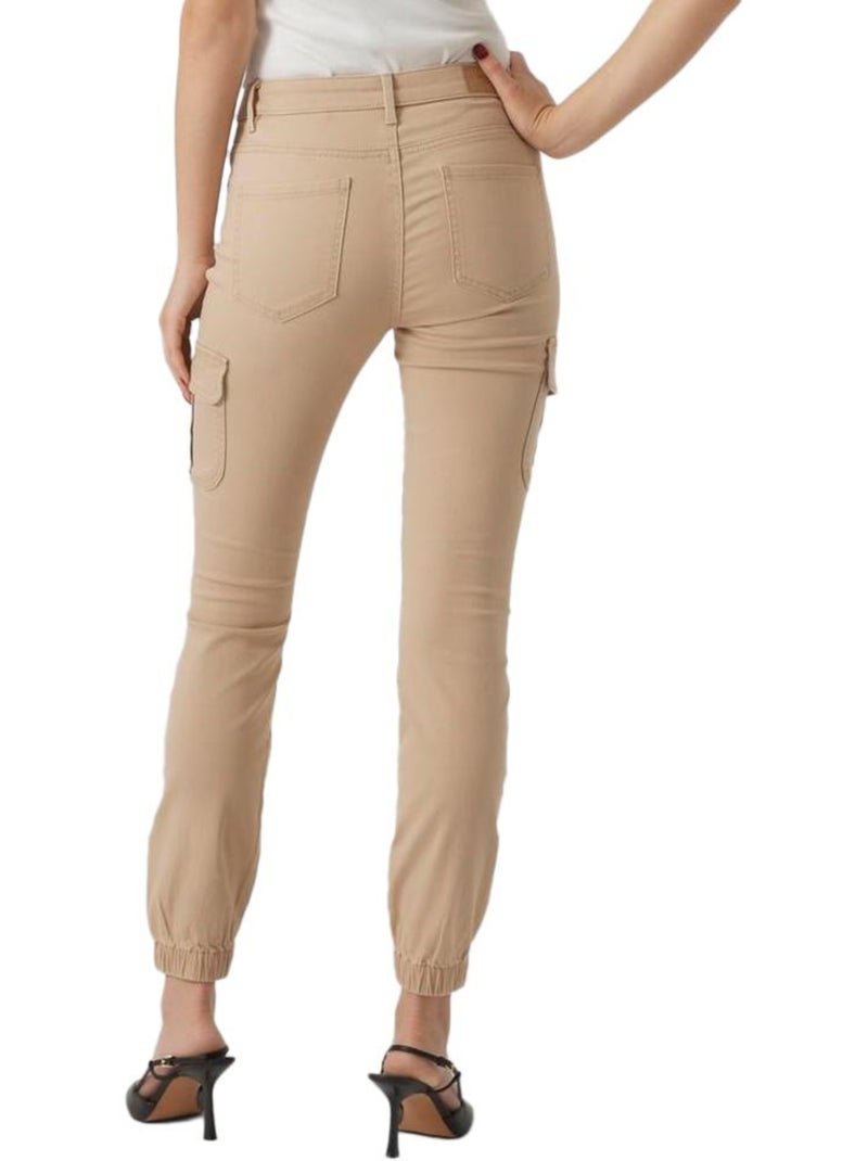 Pantalon Jogger Femme Vero Moda Beige - Kiabi