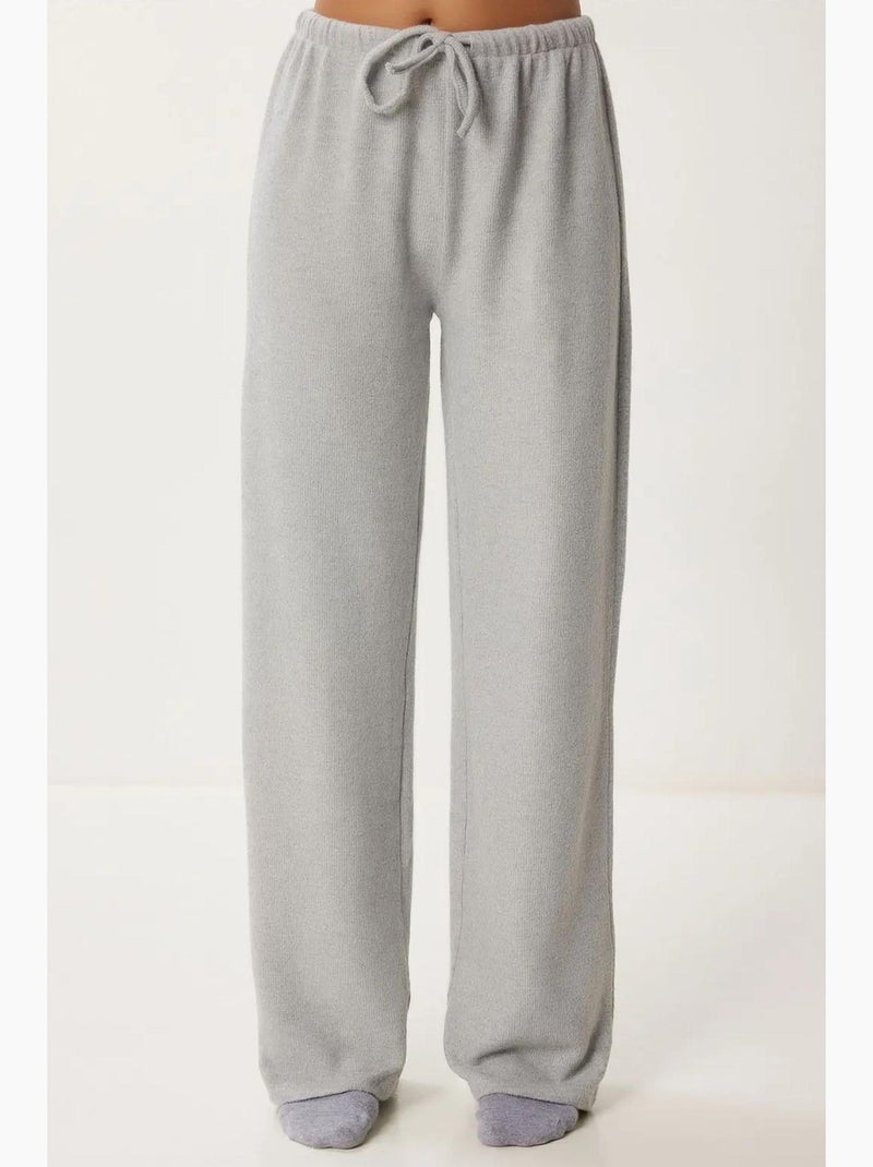 Pantalon jogger jambe large avec fermeture à cordon istanbul Gris clair - Kiabi