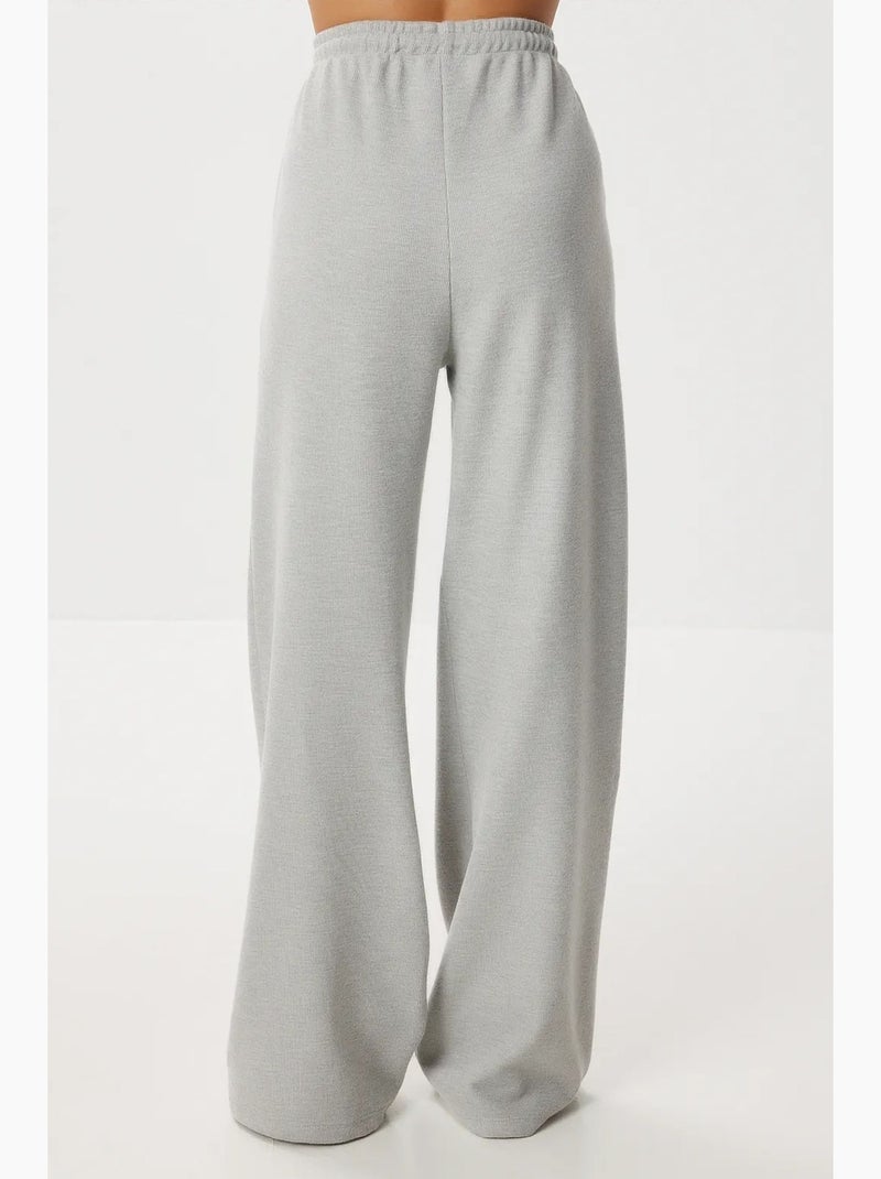 Pantalon jogger jambe large avec fermeture à cordon istanbul Gris - Kiabi