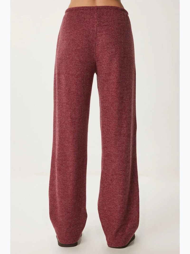 Pantalon jogger jambe large avec fermeture à cordon istanbul Rouge bordeaux - Kiabi