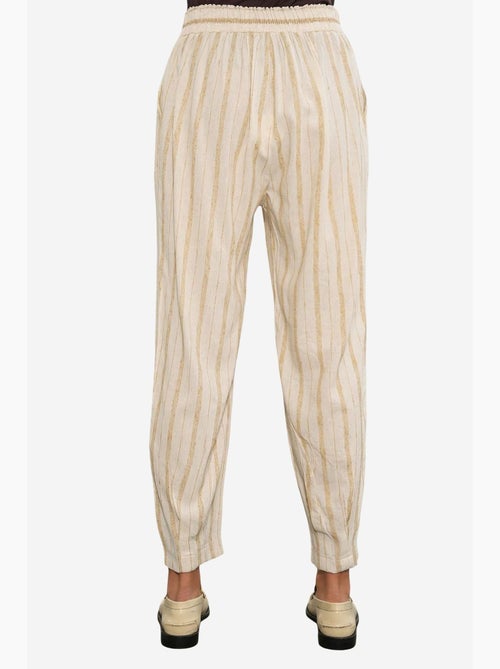 Pantalon jogger rayé en mélange de lin bdart - Kiabi Pantalon jogger rayé en mélange de lin bdart - Kiabi