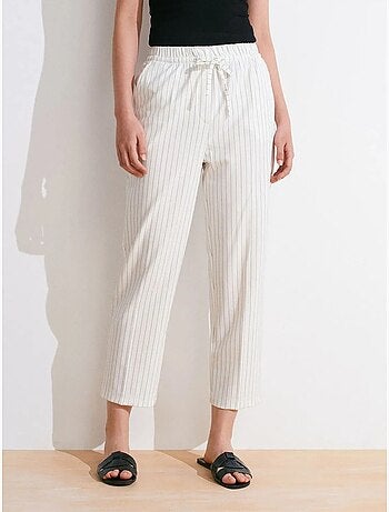 Pantalon jogger tissé à rayures, jambe droite dilvin