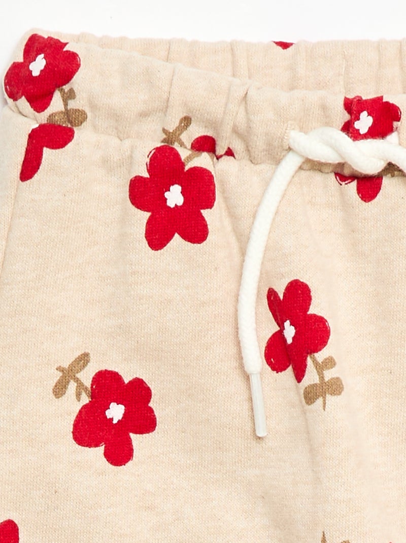 Pantalon jogging à motif Beige - Kiabi