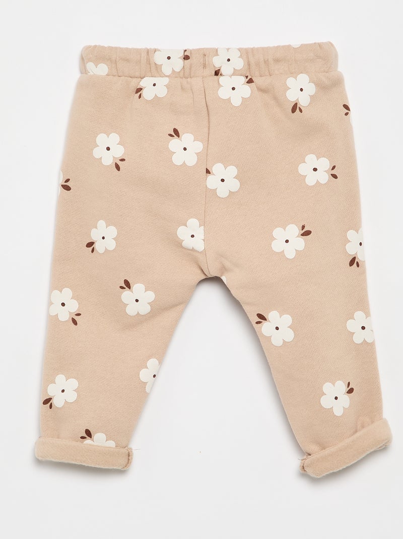 Pantalon jogging à motif Beige - Kiabi