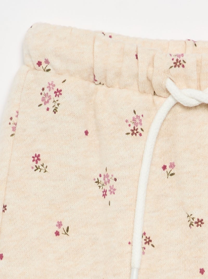 Pantalon jogging à motif Beige - Kiabi