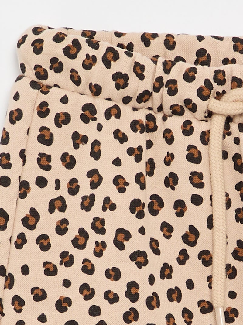 Pantalon jogging à motif Beige - Kiabi