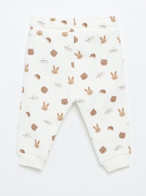 Pantalon jogging à motif - Kiabi