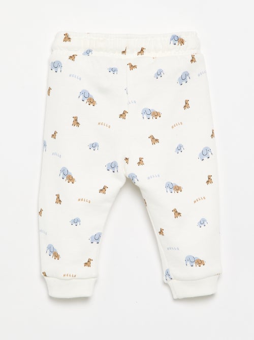 Pantalon jogging à motif - Kiabi