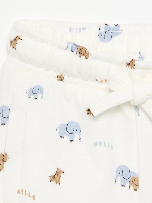 Pantalon jogging à motif - Kiabi