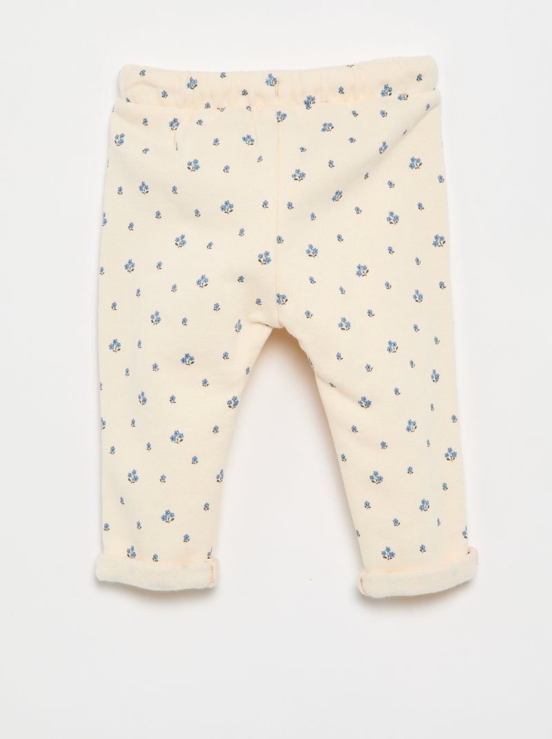 Pantalon jogging à motif Blanc - Kiabi
