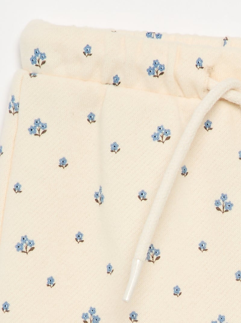 Pantalon jogging à motif Blanc - Kiabi
