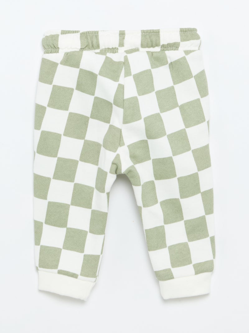 Pantalon jogging à motif Vert - Kiabi