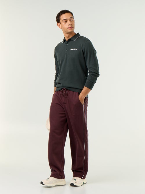 Pantalon jogging avec liserés - Kiabi