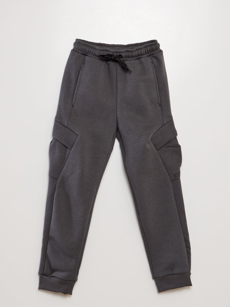 Pantalon jogging avec poches côtés Gris - Kiabi