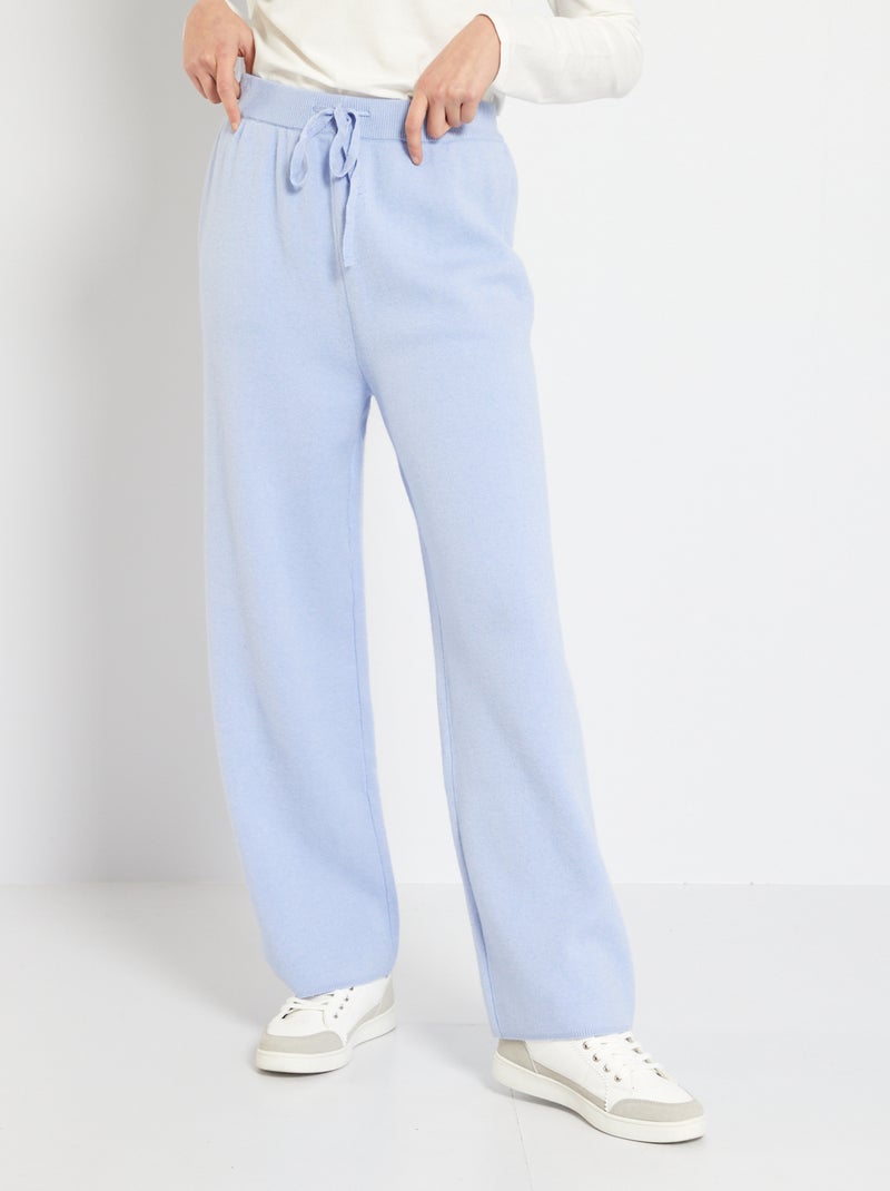 Pantalon jogging coupe large bleu - Kiabi