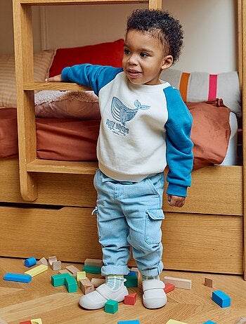 Pantalon jogging en denim avec poches