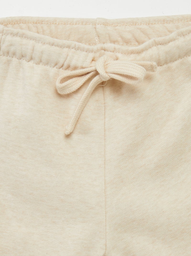 Pantalon jogging en french terry Beige - Kiabi