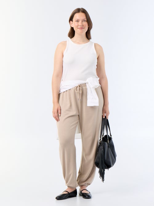 Pantalon jogging en french terry - Kiabi