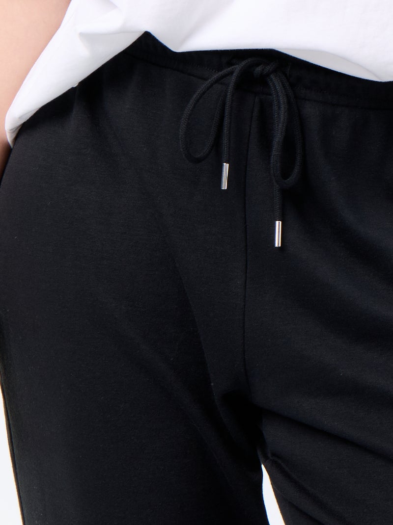 Pantalon jogging en french terry Noir - Kiabi