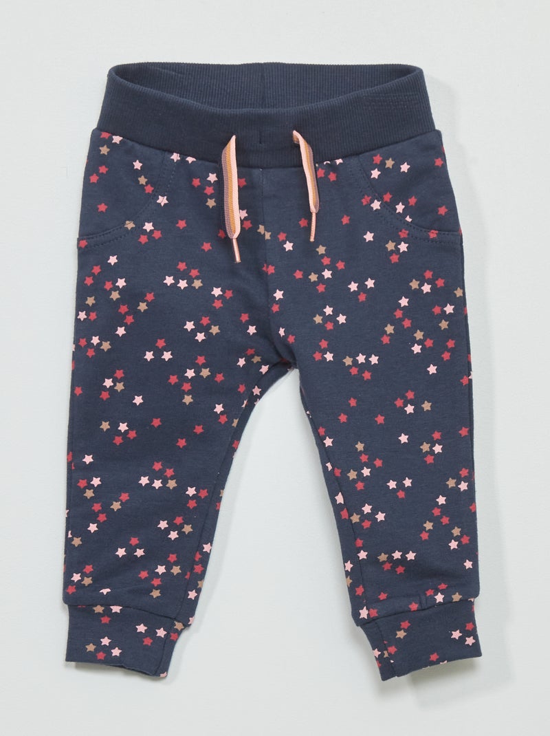 Pantalon jogging en molleton BLEU - Kiabi