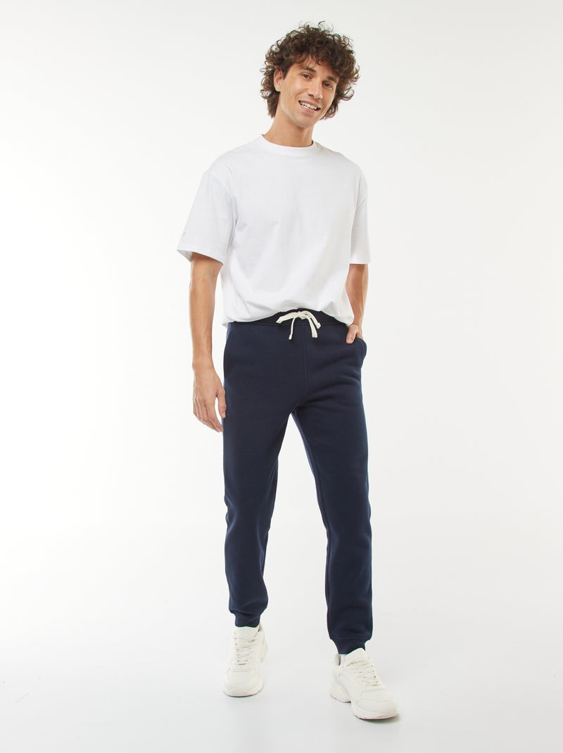Pantalon jogging en molleton chaud Bleu - Kiabi