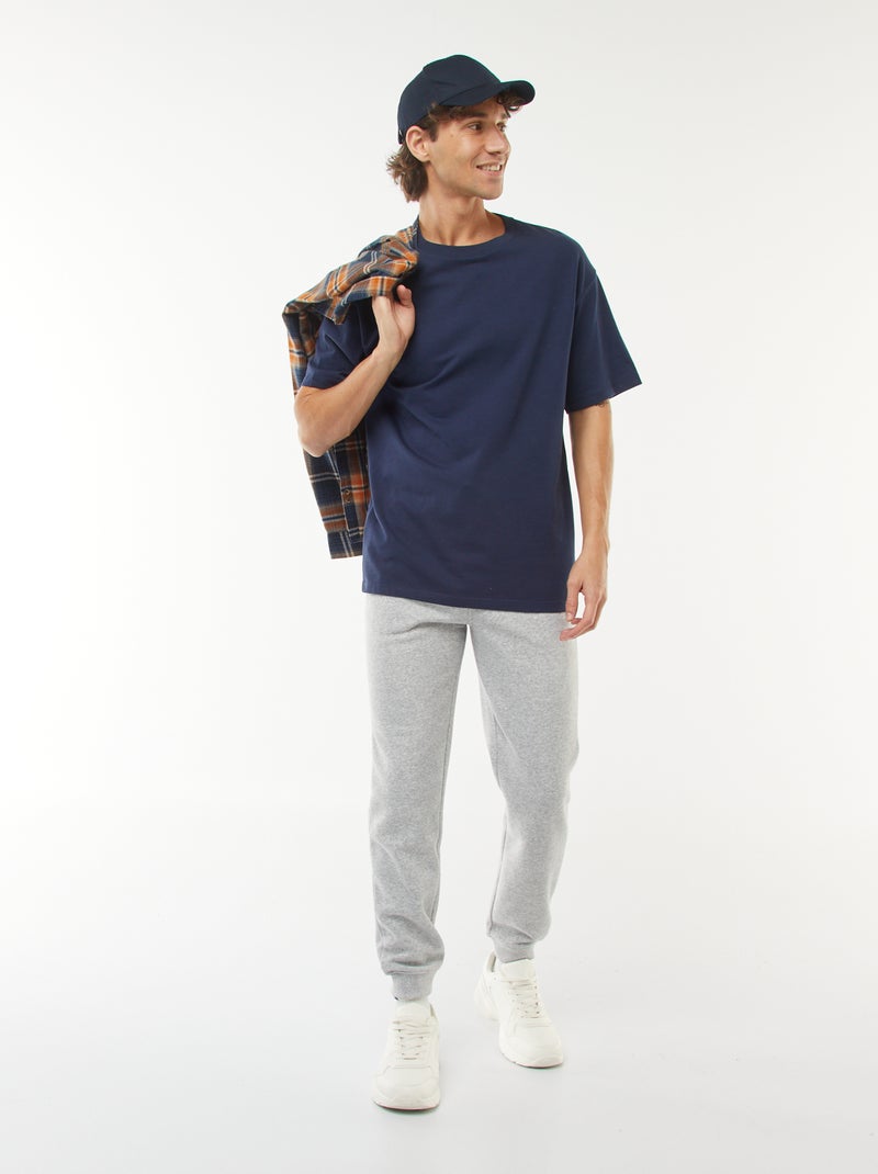 Pantalon jogging en molleton chaud Gris - Kiabi