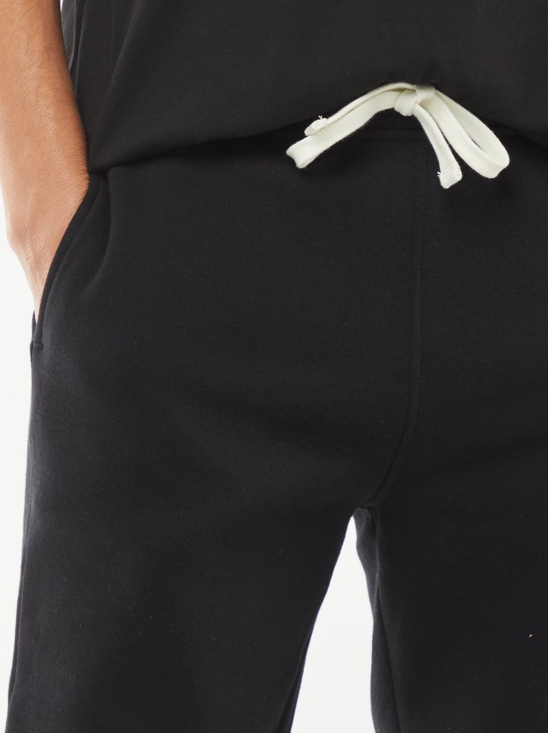 Pantalon jogging en molleton chaud Noir - Kiabi