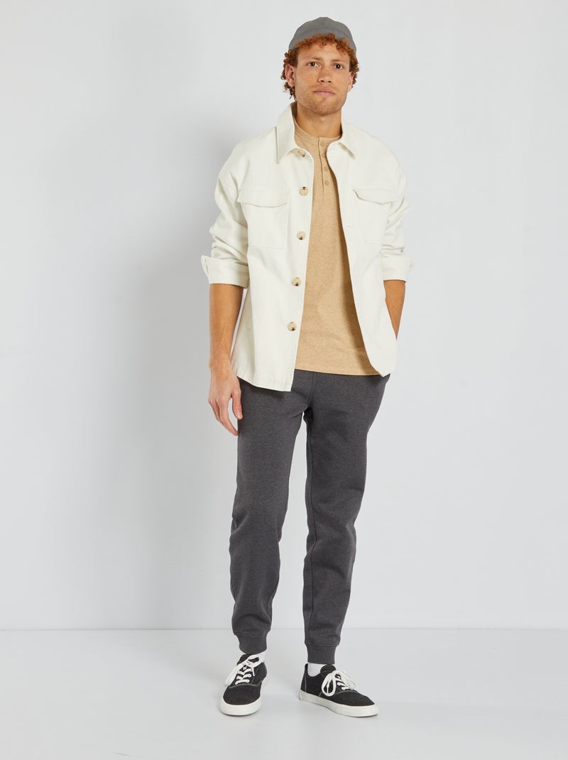 Pantalon jogging en molleton Gris - Kiabi
