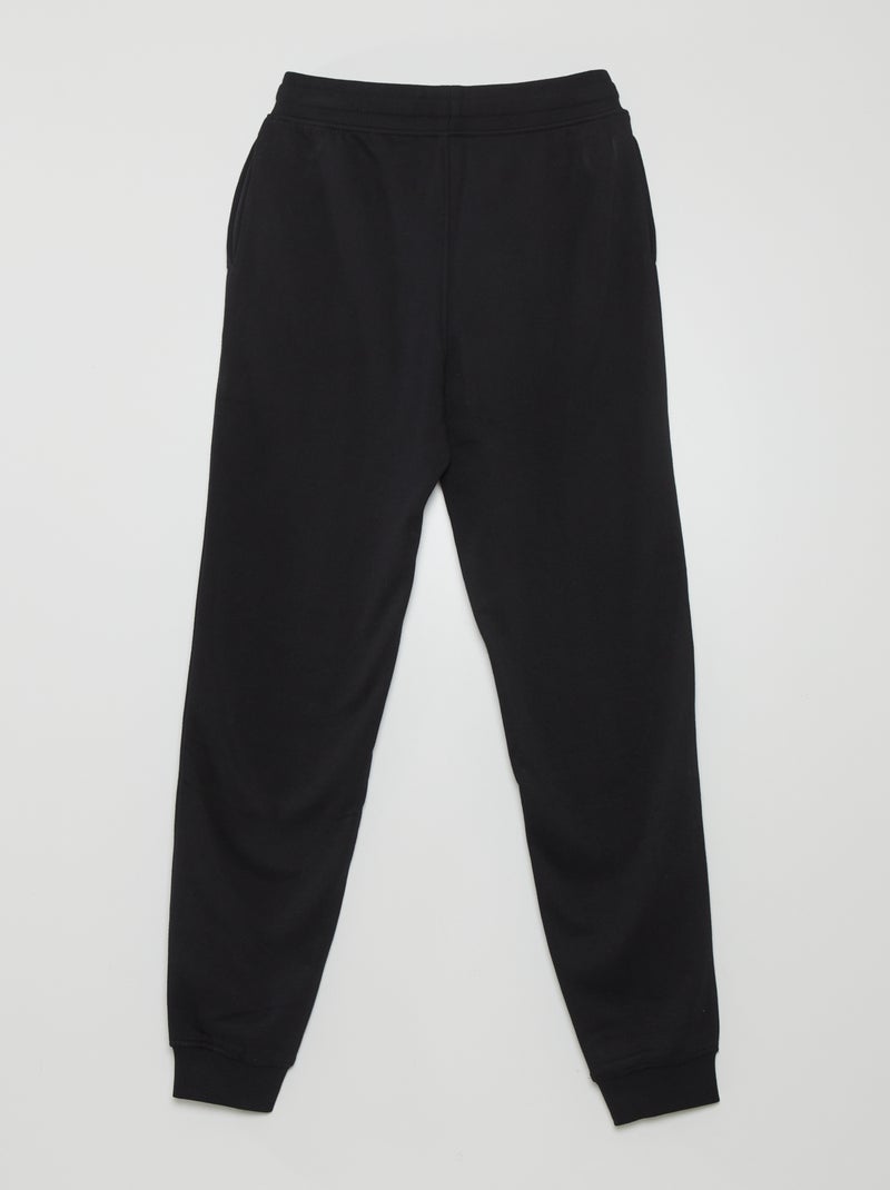 Pantalon jogging en molleton noir - Kiabi