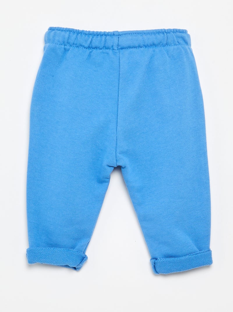 Pantalon jogging en molleton non gratté Bleu - Kiabi
