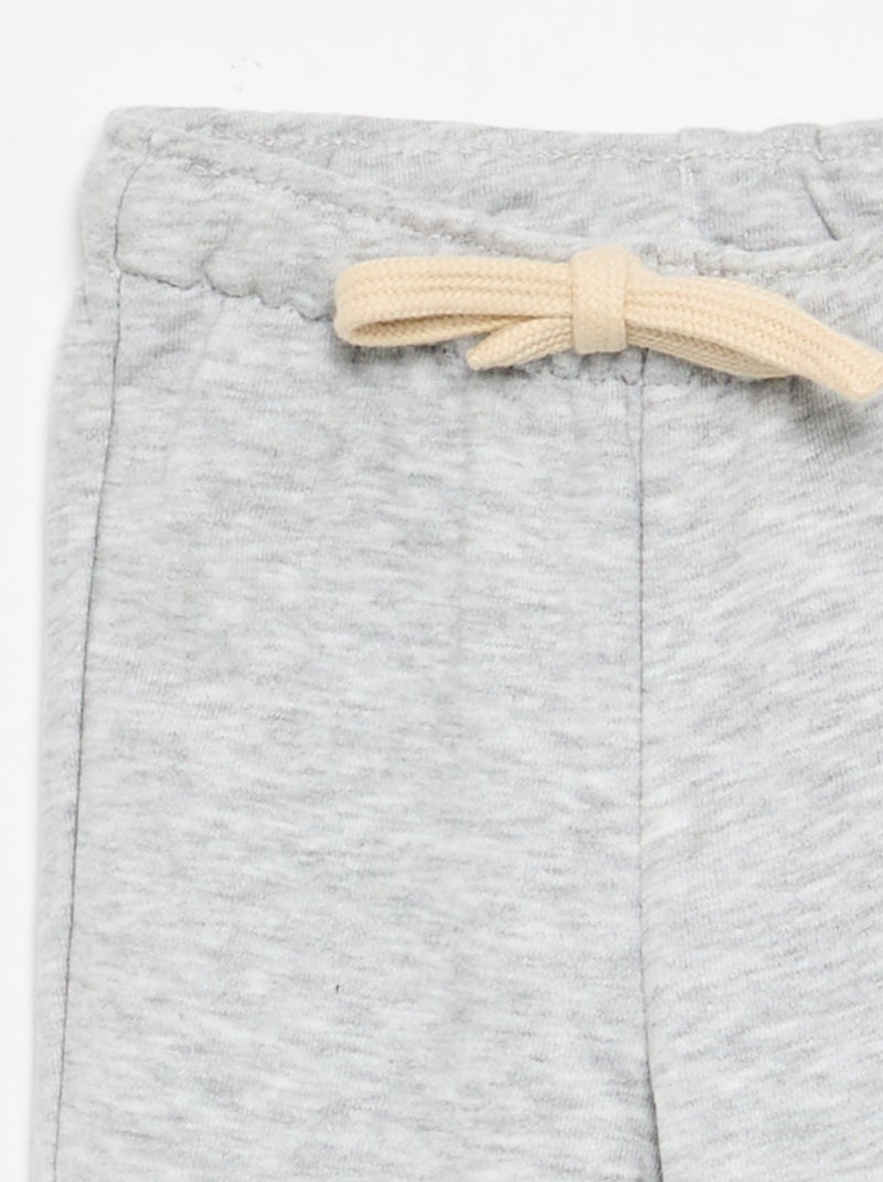 Pantalon jogging en molleton non gratté Gris - Kiabi