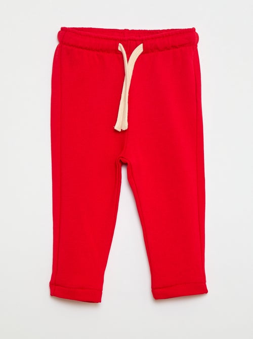 Pantalon jogging en molleton non gratté - Kiabi