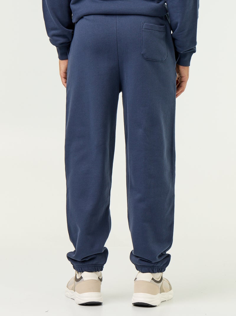Pantalon jogging en molleton uni Bleu - Kiabi