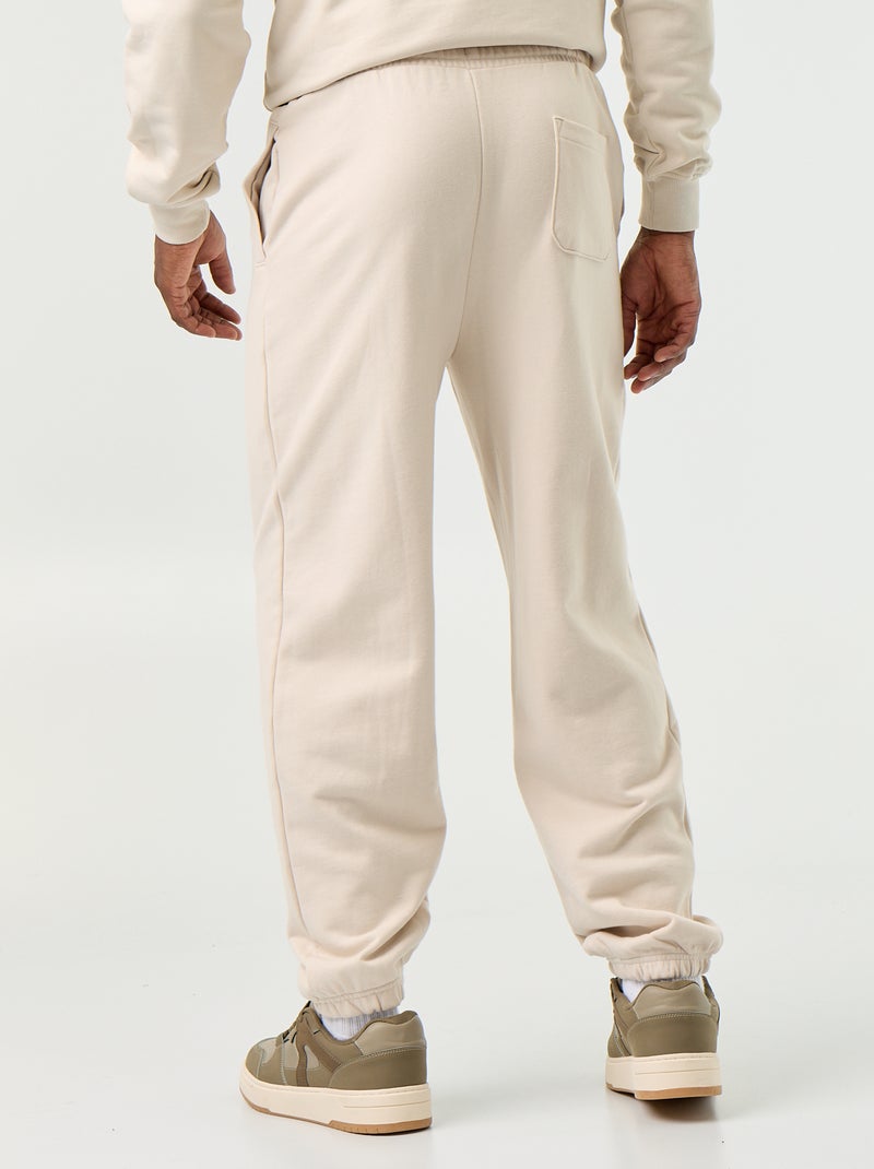 Pantalon jogging en molleton uni Gris - Kiabi