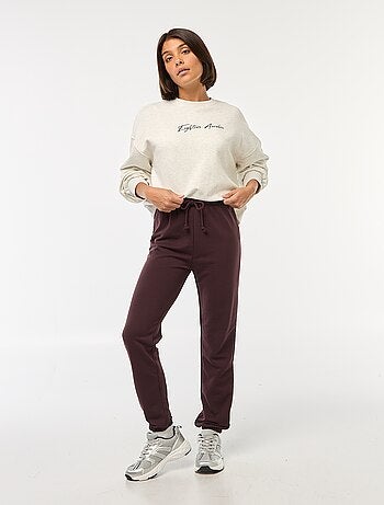 Pantalon jogging femme en maille lourde