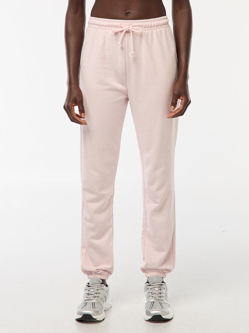 Pantalon jogging femme French terry Rose - Kiabi